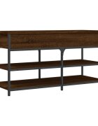 vidaXL Lavice s botníkem hnědý dub 100x425x50 cm kompozitní dřevo