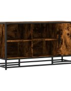 vidaXL Lavice s botníkem kouřový dub 100x40x535 cm kompozit a kovu