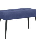 vidaXL Lavice s knoflíkovým prošíváním Policová modrá 80 x 40 x 46 cm