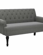 vidaXL Lavice s opěradlem tmavě šedá 120 x 62 x 755 cm látka