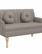 vidaXL Lavice s polštáři taupe 113 x 645 x 755 cm textil