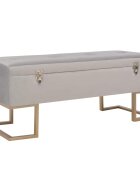 vidaXL Lavice s úložným prostorem 105 cm šedá samet