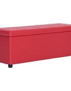 vidaXL Lavice s úložným prostorem 116 cm červená umělá kůže