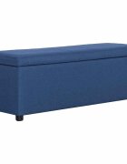 vidaXL Lavice s úložným prostorem 116 cm modrá polyester