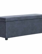 vidaXL Lavice s úložným prostorem 116 cm šedá umělá broušená kůže