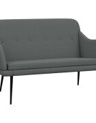 vidaXL Lavice tmavě šedá 110 x 76 x 80 cm textil