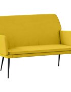 vidaXL Lavice žlutá 108 x 79 x 79 cm samet