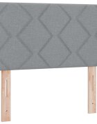 vidaXL LED hlavová deska Světle šedá textil