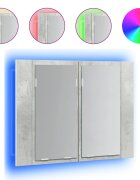 vidaXL LED koupelnová skříňka se zrcadlem betonově šedá 60x12x45 cm