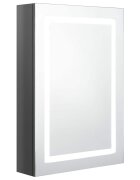 vidaXL LED koupelnová skříňka se zrcadlem zářivě šedá 50 x 13 x 70 cm