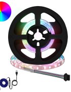 vidaXL LED pás 2 ks Černá a průhledná Měď a plast