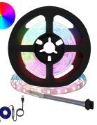 vidaXL LED pás 2 ks Černá a průhledná Měď a plast