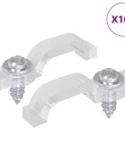 vidaXL LED pásek spony 238 mm 2 ks Transparentní Plast a železo