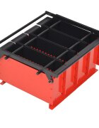 vidaXL Lis na výrobu papírových briket ocel 38x31x18 cm černo-červený