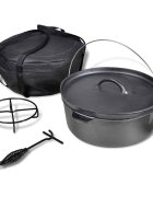 vidaXL Litinový hrnec 113 L Dutch Oven s příslušenstvím