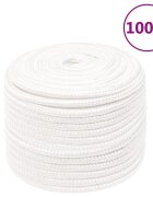 vidaXL Lodní lano celobílé 12 mm 100 m polypropylen