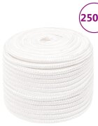 vidaXL Lodní lano celobílé 14 mm 250 m polypropylen