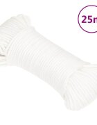 vidaXL Lodní lano celobílé 3 mm 25 m polypropylen