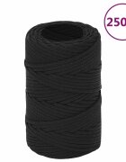 vidaXL Lodní lano celočerné 2 mm 250 m polypropylen