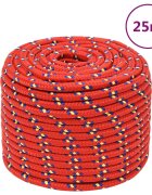 vidaXL Lodní lano červené 14 mm 25 m polypropylen