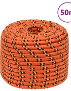 vidaXL Lodní lano oranžové 12 mm 50 m polypropylen