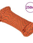 vidaXL Lodní lano oranžové 3 mm 250 m polypropylen