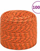 vidaXL Lodní lano oranžové 8 mm 100 m polypropylen