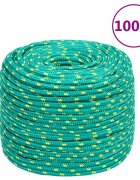 vidaXL Lodní lano zelené 6 mm 100 m polypropylen