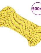 vidaXL Lodní lano žluté 5 mm 500 m polypropylen