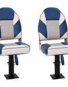 vidaXL Lodní sedadla 2ks a podstavce výškově nastavitelná otáčení 360°