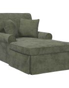 vidaXL Lounge chaise s volánem Zelená 157 x 91 x 91 cm ARES