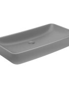 vidaXL Luxusní umyvadlo obdélníkové matné světle šedé 71x38cm keramika