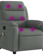 vidaXL Masážní křeslo s polohovacím mechanismem tmavě šedé látkové