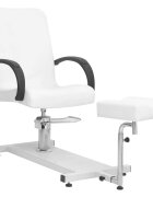 vidaXL Masážní židle s podnožkou bílá 127 x 60 x 98 cm umělá kůže
