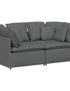 vidaXL Modulární pohovka s polštáři textil tmavě šedá