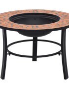 vidaXL Mozaikové ohniště terakota 68 cm keramika