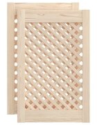 vidaXL Nábytková dvířka mřížkový design 2 ks 395 x 615 cm borovice