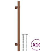 vidaXL Nábytkové úchytky 10 ks bronzové 192 mm nerezová ocel