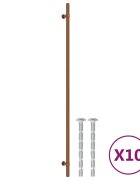 vidaXL Nábytkové úchytky 10 ks bronzové 480 mm nerezová ocel