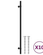 vidaXL Nábytkové úchytky 10 ks černé 320 mm nerezová ocel