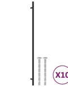 vidaXL Nábytkové úchytky 10 ks černé 480 mm nerezová ocel