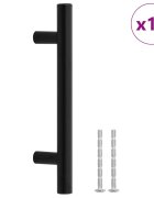 vidaXL Nábytkové úchytky 10 ks černé rozteč otvorů 96 mm celková délka 150 mm nerezová ocel
