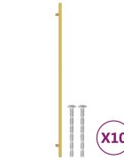 vidaXL Nábytkové úchytky 10 ks zlaté 480 mm nerezová ocel