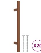 vidaXL Nábytkové úchytky 20 ks bronzové 128 mm nerezová ocel