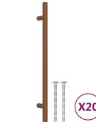 vidaXL Nábytkové úchytky 20 ks bronzové 192 mm nerezová ocel