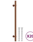 vidaXL Nábytkové úchytky 20 ks bronzové 224 mm nerezová ocel