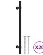 vidaXL Nábytkové úchytky 20 ks černé 192 mm nerezová ocel