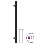 vidaXL Nábytkové úchytky 20 ks černé 224 mm nerezová ocel