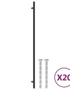 vidaXL Nábytkové úchytky 20 ks černé 480 mm nerezová ocel