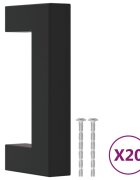 vidaXL Nábytkové úchytky 20 ks černé 64 mm nerezová ocel